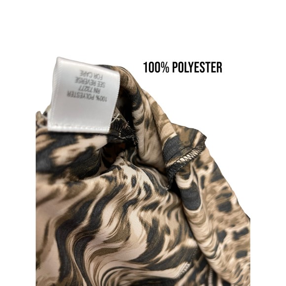 Dana Buchman Leopard Print Button Blouse Women’s Small Short Sleeve Top - Picture 8 of 16